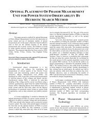 optimal placement of phasor measurement unit for power ... - ijater