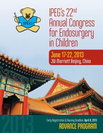 IPEG's 22nd Annual Congress for Endosurgery in Children June 17 ...