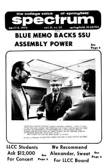 blue memo backs ssu assembly power - University of Illinois ...