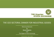 CEO's Welcome Speech - The Nigerian Stock Exchange