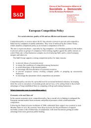 European Competition Policy - Group of the Progressive Alliance of ...