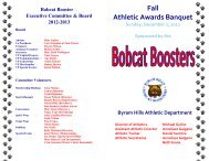 Fall Athletics Banquet Program