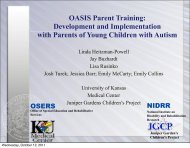 OASIS Parent Training - The Kansas Center for Autism Research ...