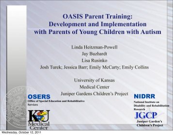 OASIS Parent Training - The Kansas Center for Autism Research ...