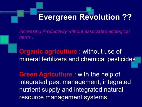 Green Revolution - (CUSAT) â Plant Biotechnology laboratory