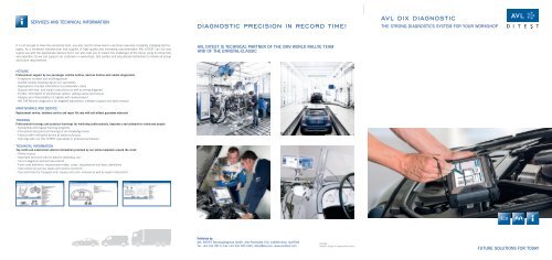 AVL DiX Diagnosis Product Brochure - AVL DiTEST