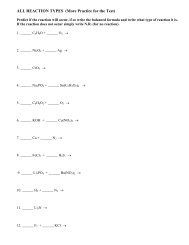 Answers - Avon Chemistry