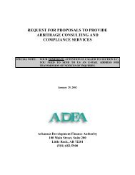 request for proposals to provide arbitrage consulting and ... - Arkansas