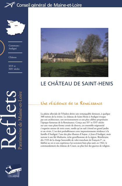 LE CHÃTEAU DE SAINT-HENIS - Conseil gÃ©nÃ©ral de Maine-et-Loire