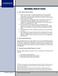 Maternal Health Issues - POLICY Project