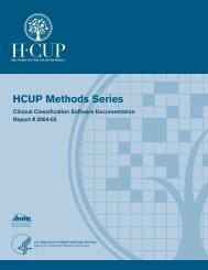 HCUP Methods Series - Agency for Healthcare Research and Quality