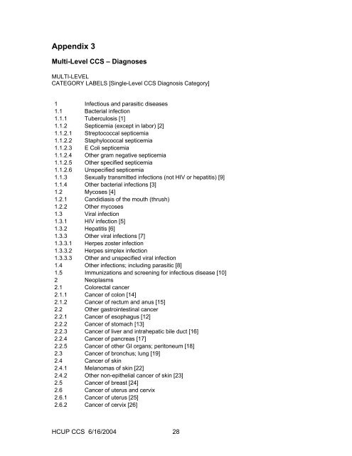 HCUP Methods Series - Agency for Healthcare Research and Quality