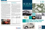 Suzuki's 100 Years of Innovation: Evolution of Our Way of Life!