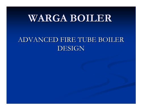 advanced boiler technology-warga boiler