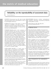 Reliability: on the reproducibility of assessment data