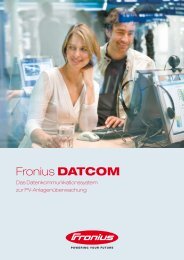 Fronius DATCOM - Helvetic Energy GmbH