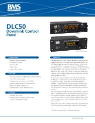 DLC50 Downlink Control Panel - Broadcast Microwave Services