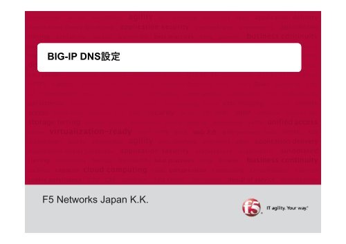 BIG-IP DNS設定