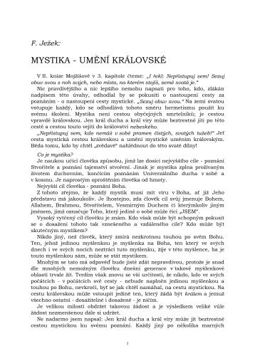 F. Ježek: Mystika - umění královské