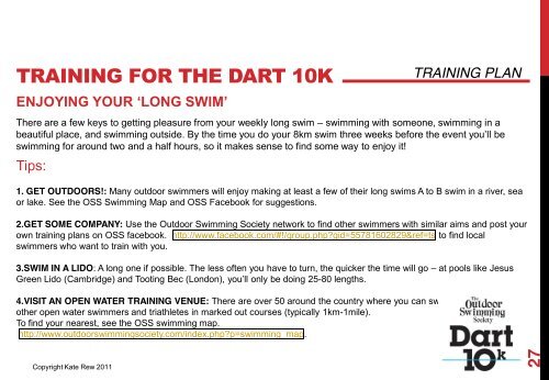 Dart 10k - training manual - The Outdoor Swimming Society