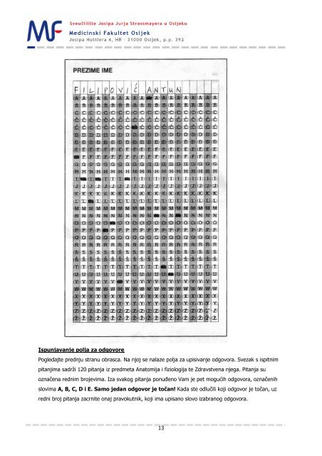 VodiÄ za studente - Studij Sestrinstva 2007 - Medicinski fakultet ...