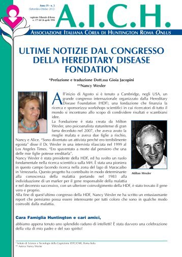 leggi e stampa il nostro periodico settembre 2012 - AICH Roma