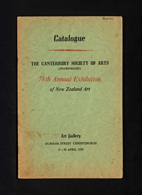 Catalogue - Christchurch Art Gallery