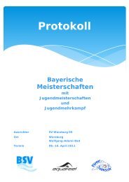 Bayerische Meisterschaften - Schwimmverein Bamberg