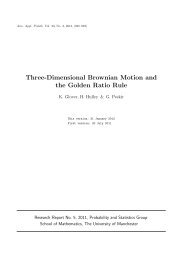 Three-Dimensional Brownian Motion and the Golden Ratio Rule
