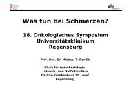 Was tun bei Schmerzen? - Tumorzentrum Regensburg eV