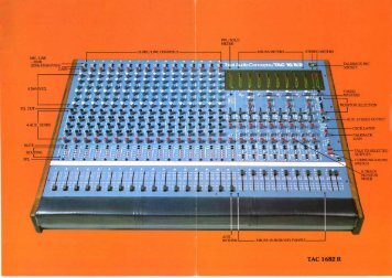 Tac 16|8|2 - Analog Recording Console Forum