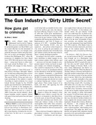 The Gun Industry's 'Dirty Little Secret' - Brady Campaign to Prevent ...