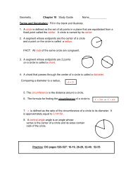Circles Study Guide