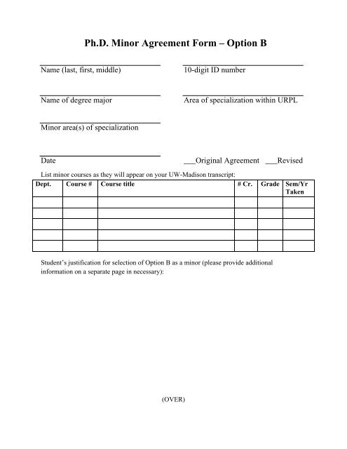 PhD Option B Declaration Form