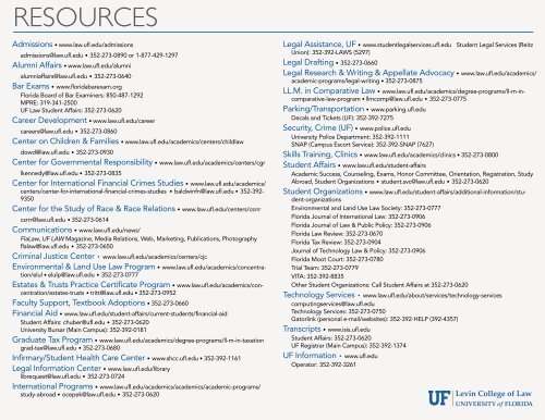 2013-2014 Calendar & Guide to uF law - Levin College of Law ...