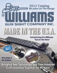 Table of contents - Williams Gun Sight Company