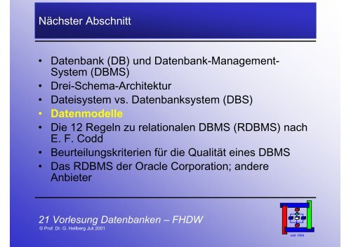 Folien zum Thema Datenbanken