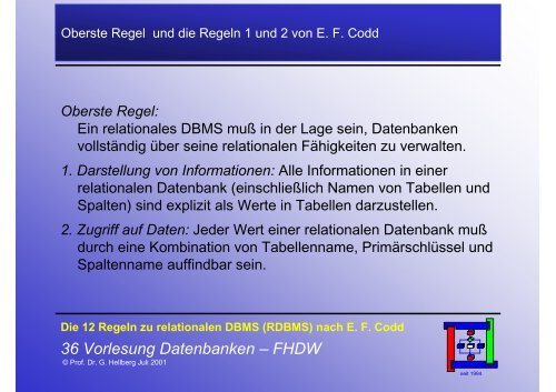 Folien zum Thema Datenbanken