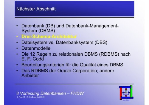 Folien zum Thema Datenbanken