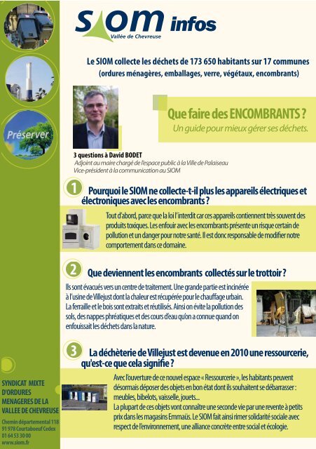 Brochure encombrants - Ville de Palaiseau