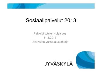 Sosiaalipalvelut - JyvÃ¤skylÃ¤n kaupunki