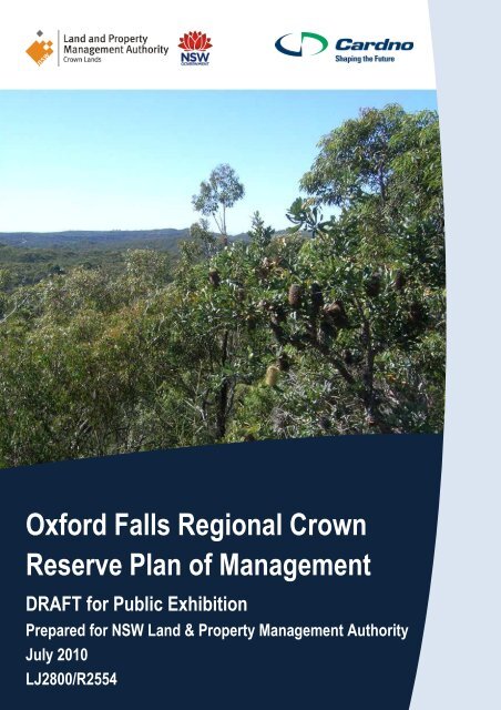 Oxford Falls Regional Crown Reserve Plan of Management - Land