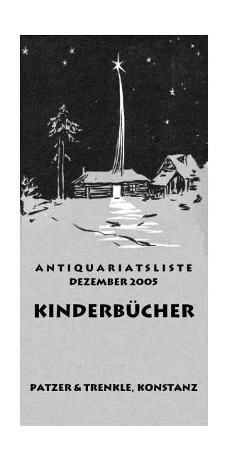 Kinderbücher - Antiquariat Patzer & Trenkle