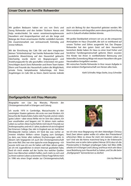 Hausenhof Zeitung 3/2 009 - Dorfgemeinschaft Hausenhof