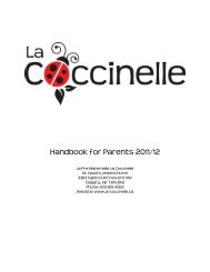 Handbook for Parents - La Coccinelle