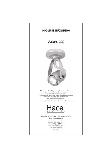 Asara - Hacel Lighting U. K.