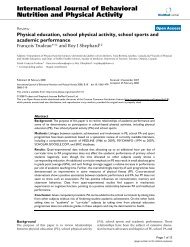 Physical education, school physical activity, school sports and ...