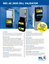 MEIÂ® AE 2600 bILL VALIdATOR - Suzo-Happ