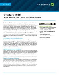 Overture 1400 Data Sheet - Overture Networks