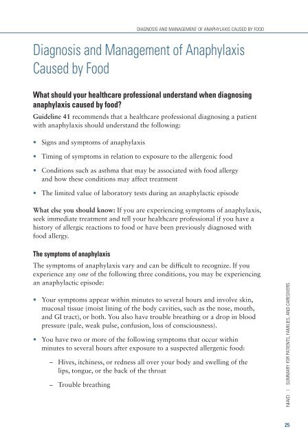 Guidelines for the Diagnosis and Management of Food Allergy in the ...